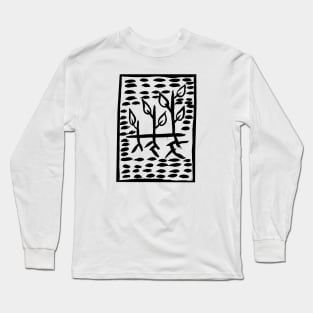 The painting of a growing plant Long Sleeve T-Shirt